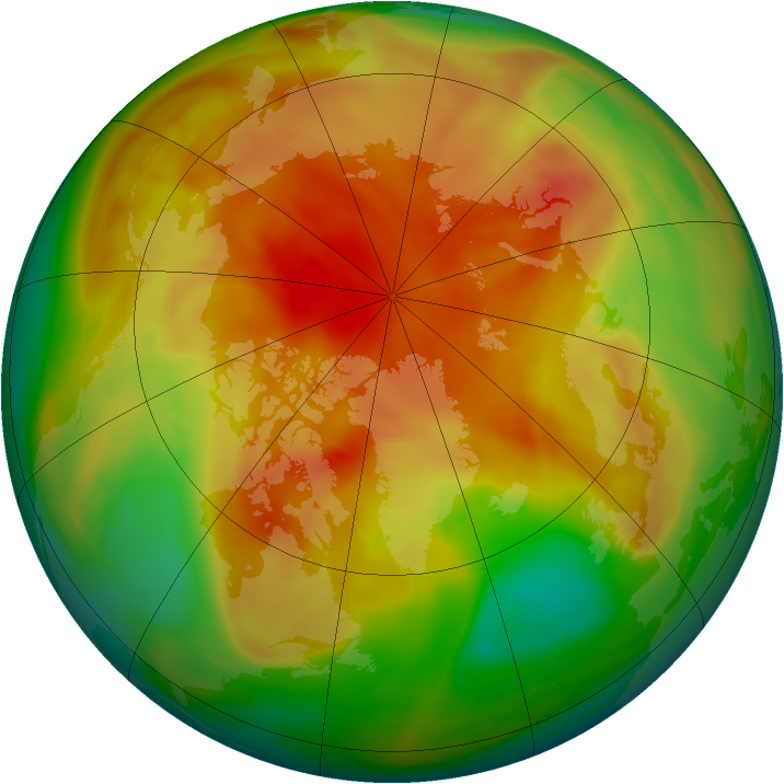 Arctic ozone map for 08 April 2005